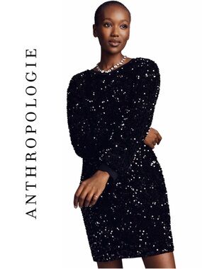 anthropologie black sequin dress FARM Rio Black Latin Roses 3d Flower Layered Maxi Dress, Latin Roses Black / XXS main image 0